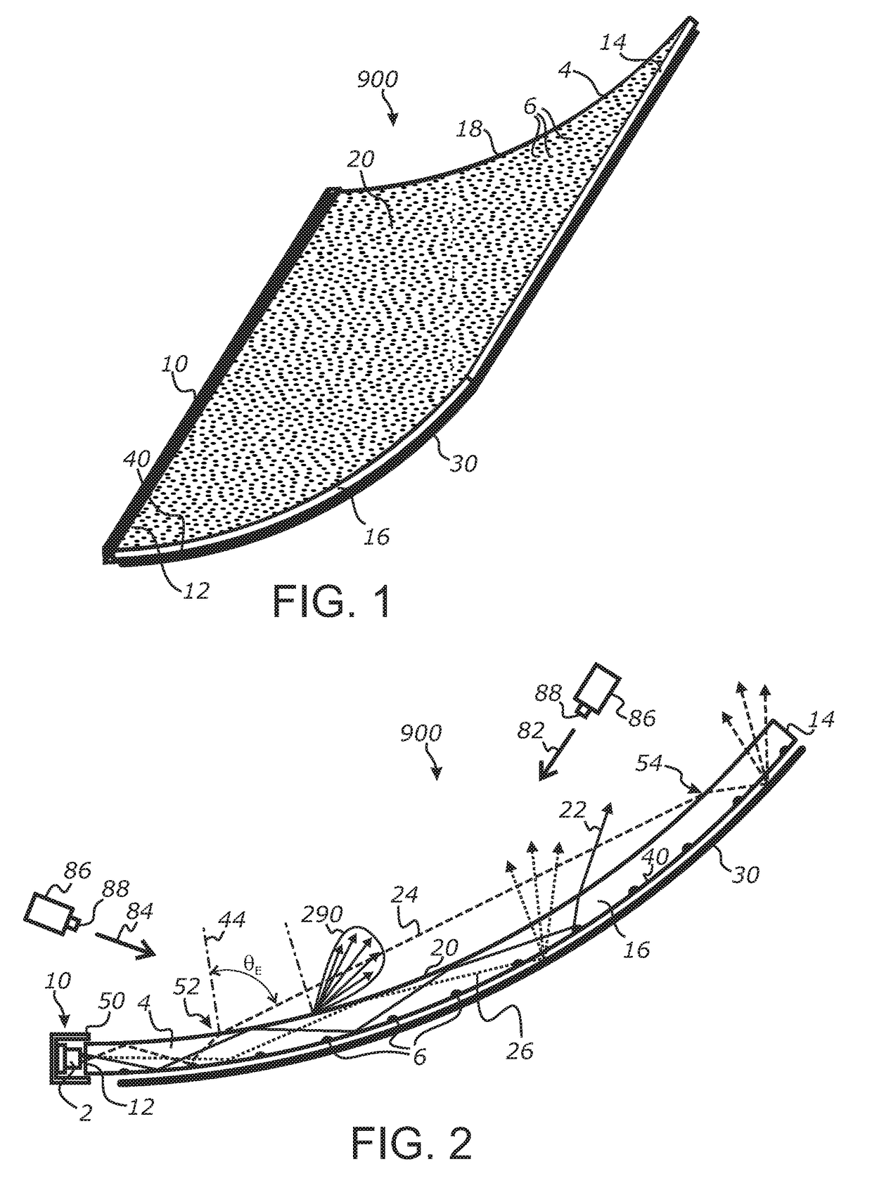 Shaped light guide illumination devices