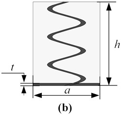 Underwater sound absorption structure of sinusoidal partition plates filled viscous-elastic materials