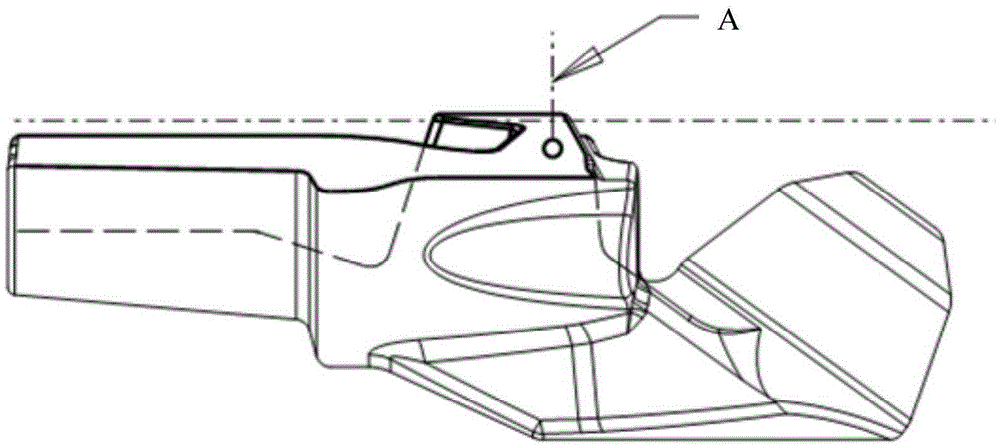 Datum plane and hole processing clamp for tricone bit legs