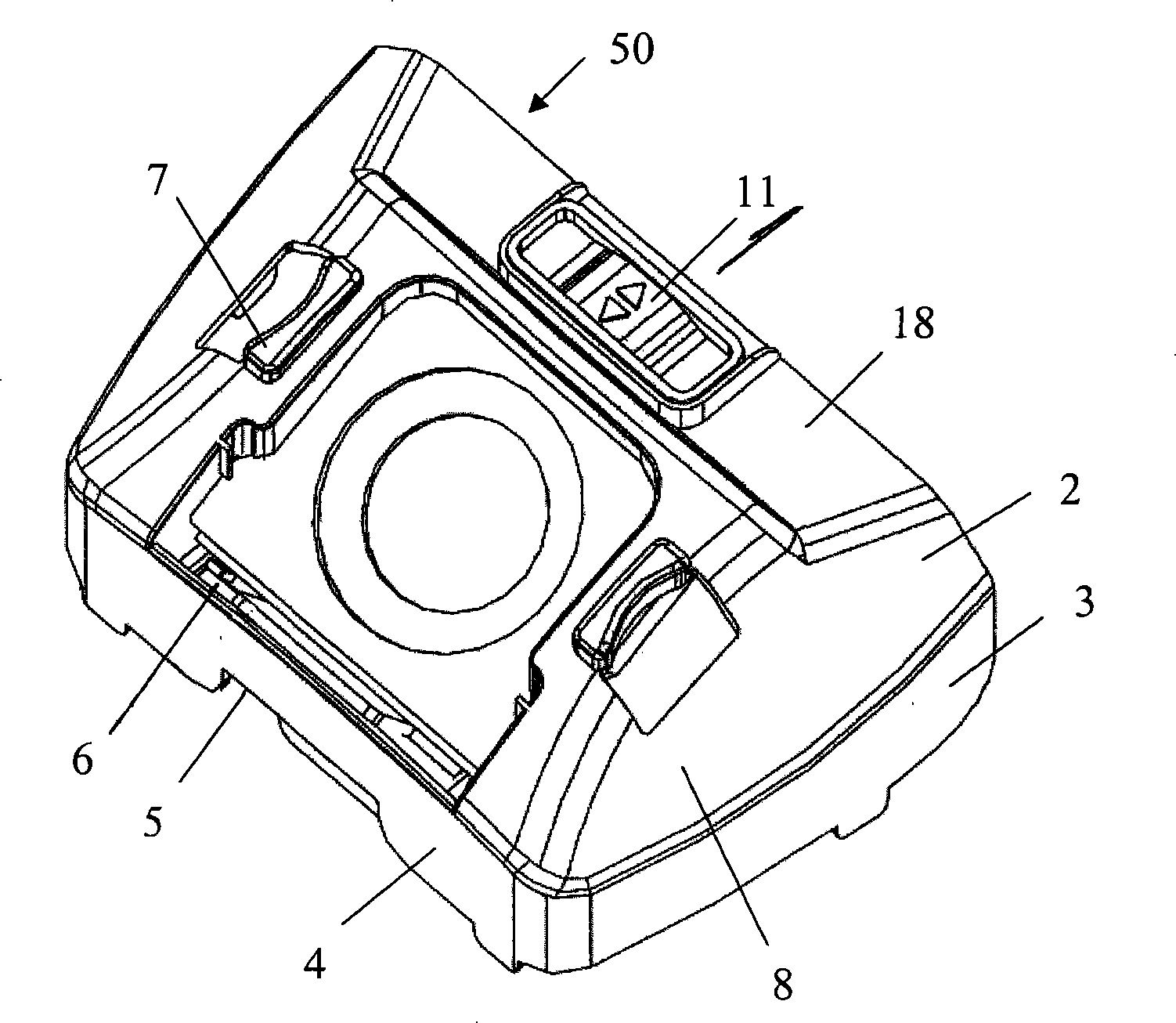 Cloth bag frame with dust collecting bag capable of being popped automatically
