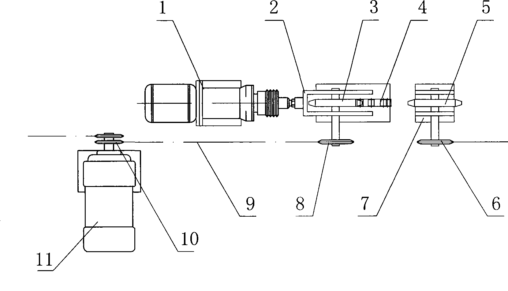 Thrust relay transmission system for parking equipment