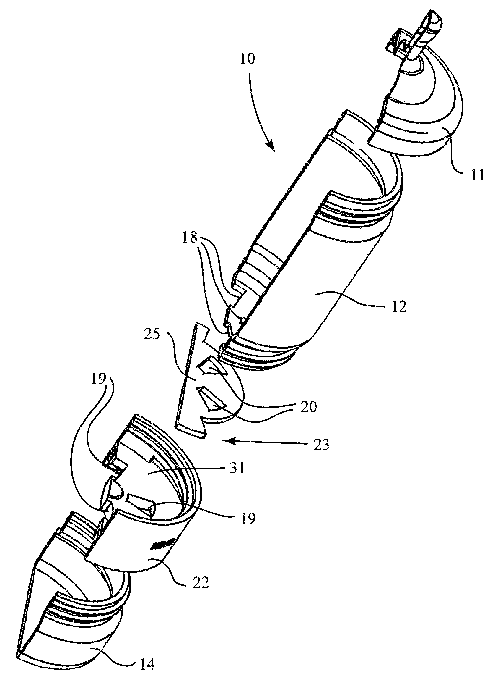 Compartmentalized baby bottle and associated method