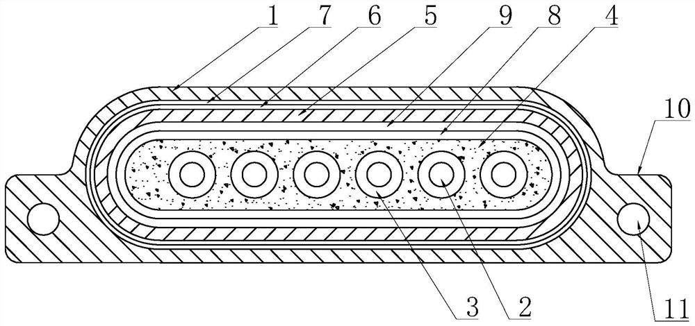 Fireproof and pressure-resistant rubber special-shaped cable and preparation process thereof