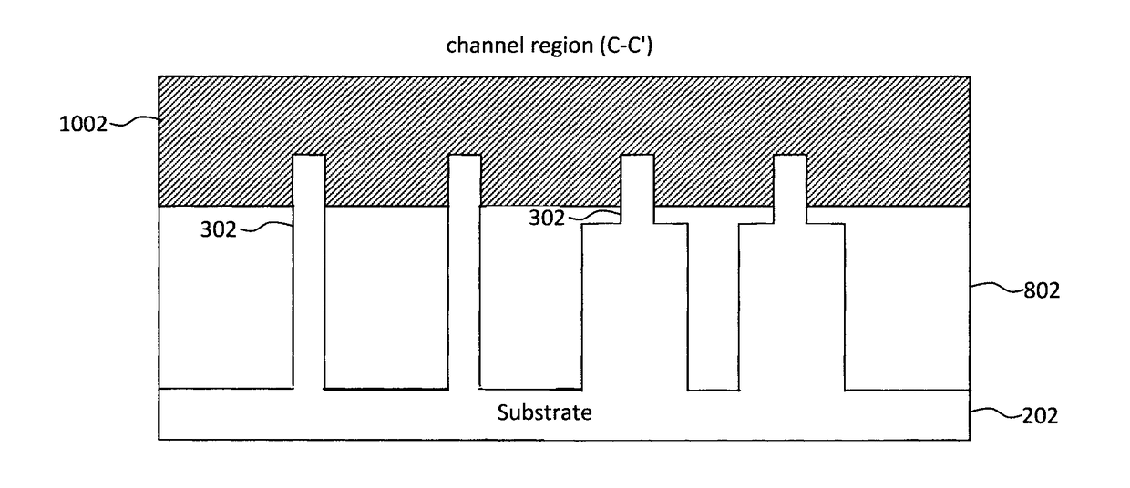 Techniques for Forming FINFET Transistors with Same Fin Pitch and Different Source/Drain Epitaxy Configurations