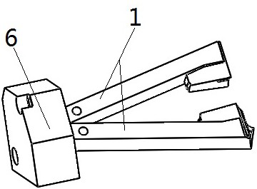 Mold release structure for four-angle core drawing of side face of air outlet shell