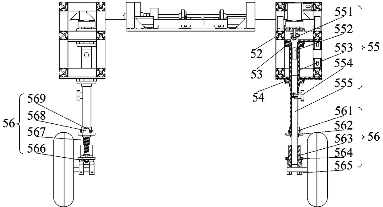 Four-wheeled independently steered and driven telescopic field operation robot platform