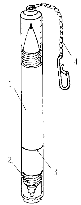 Pen rotationally provided with a correction fluid bottle