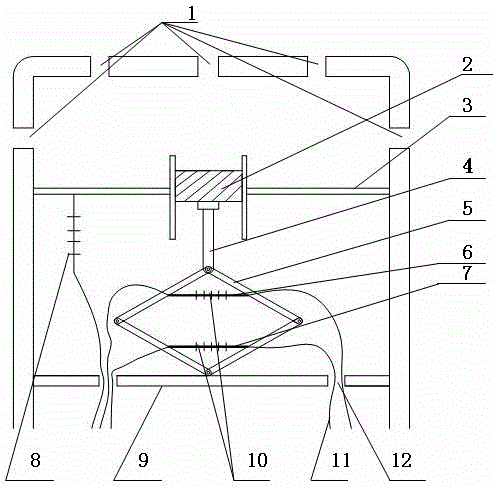 A piston-type rhombic structure optical fiber Bragg grating osmotic pressure sensor and its application method