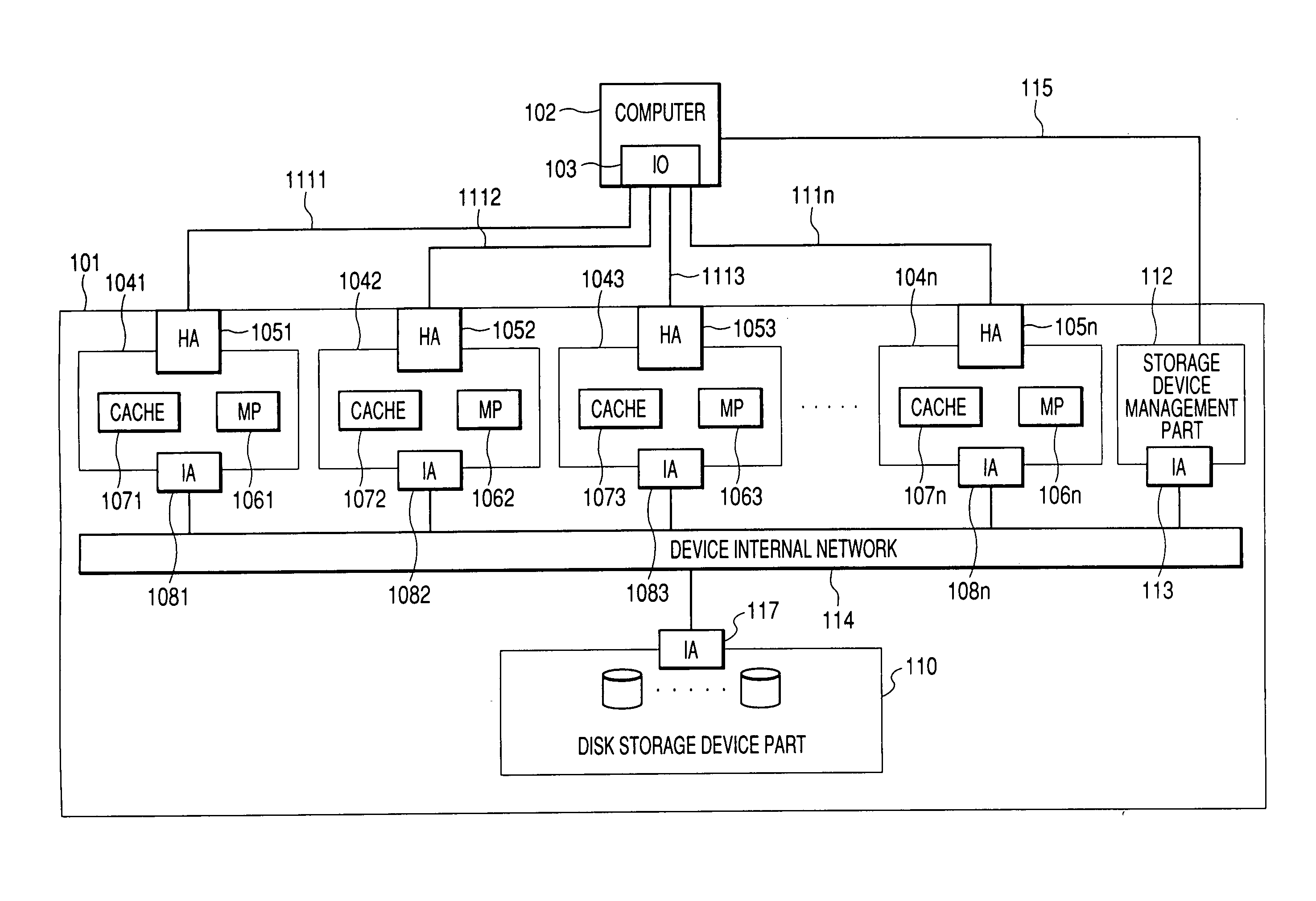 Cache control method in a storage system with multiple disk controllers