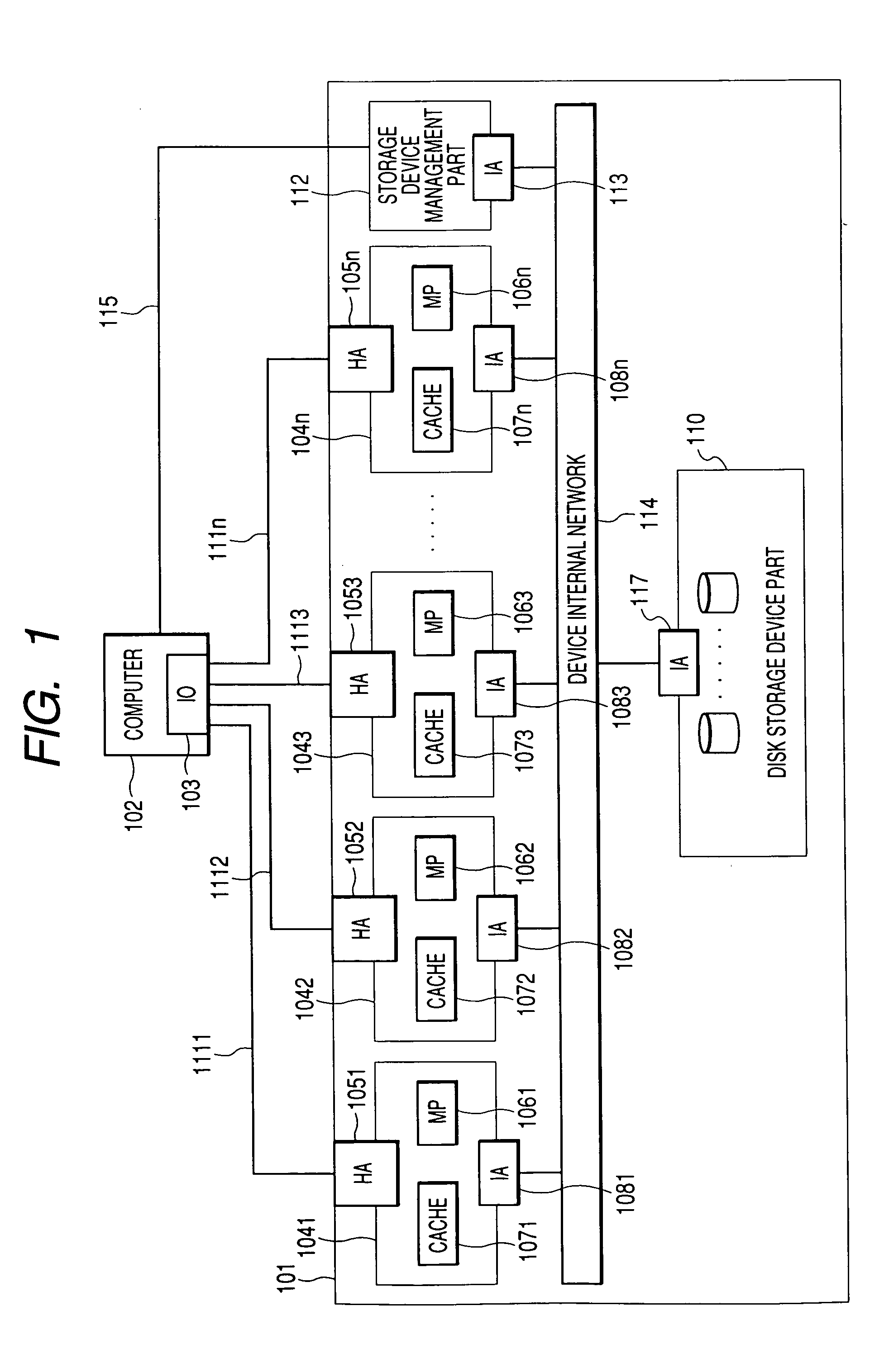 Cache control method in a storage system with multiple disk controllers