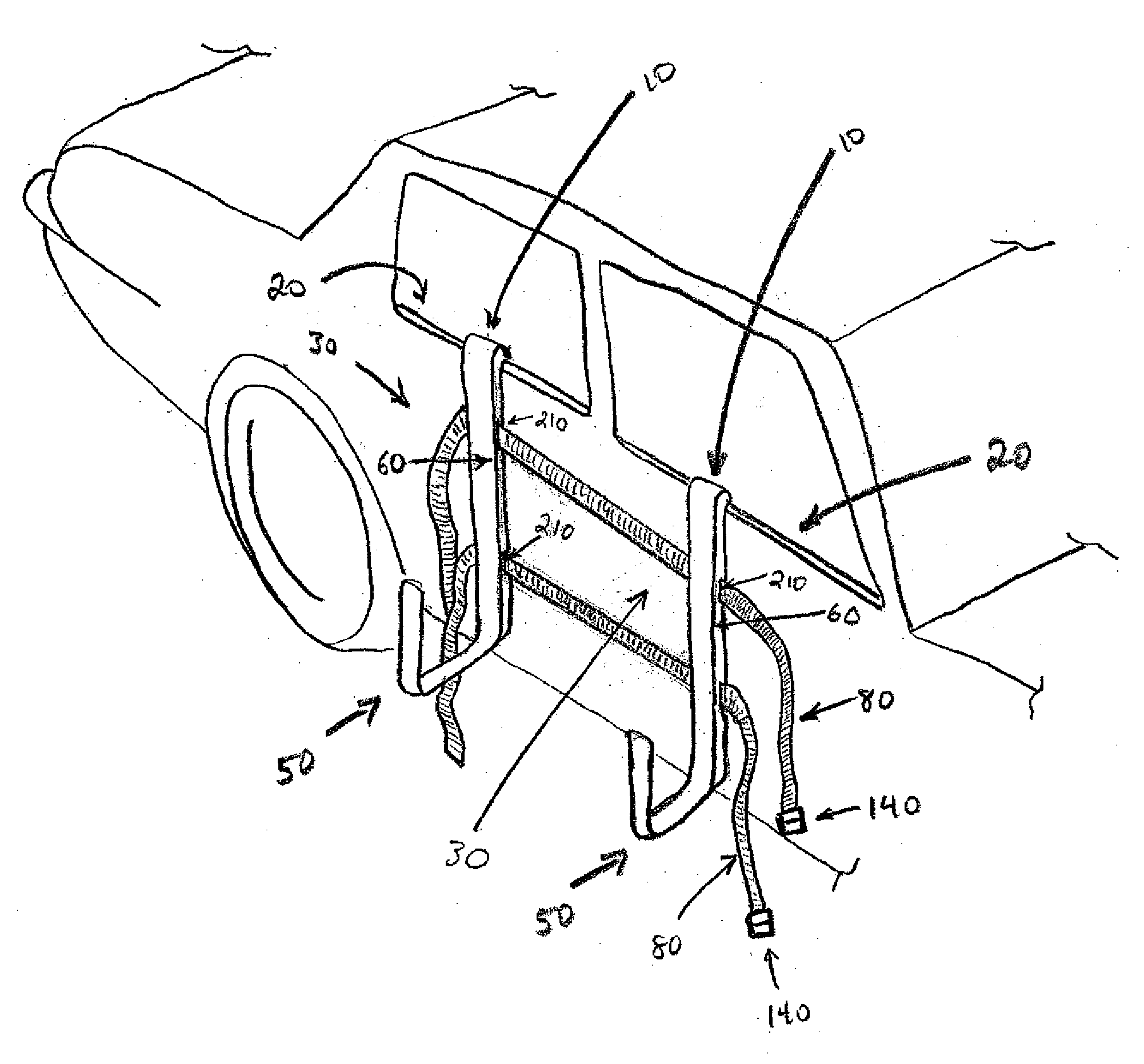 Removable Cargo Rack for the Side of a Car