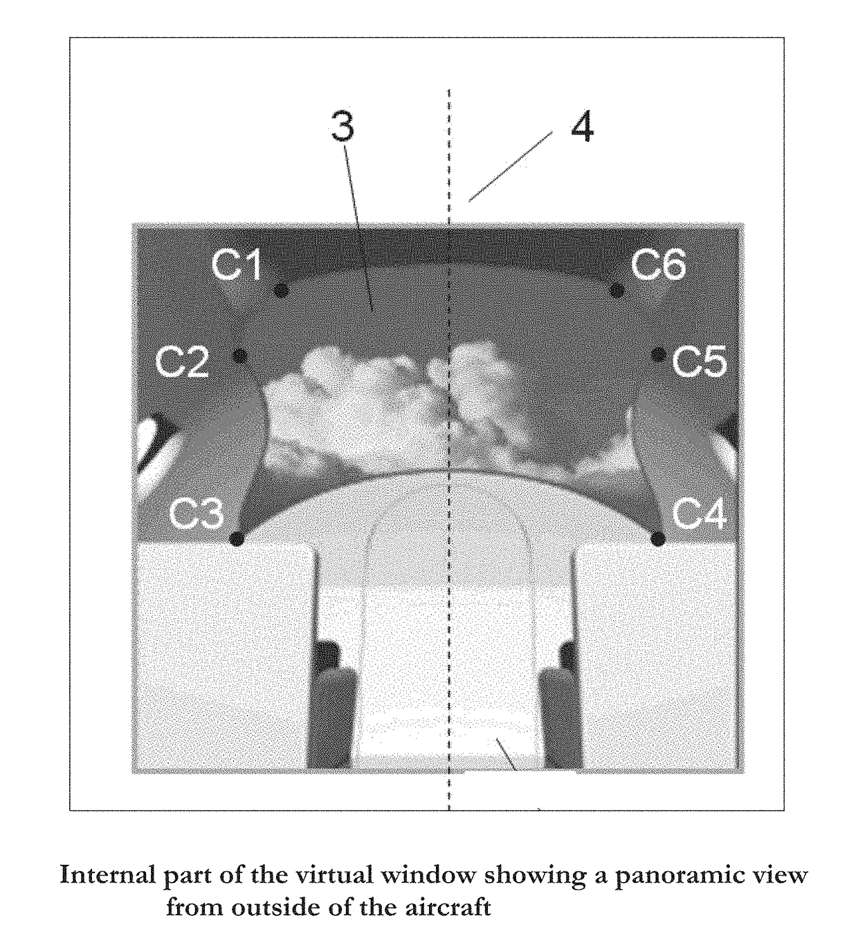 Virtual window for aircraft