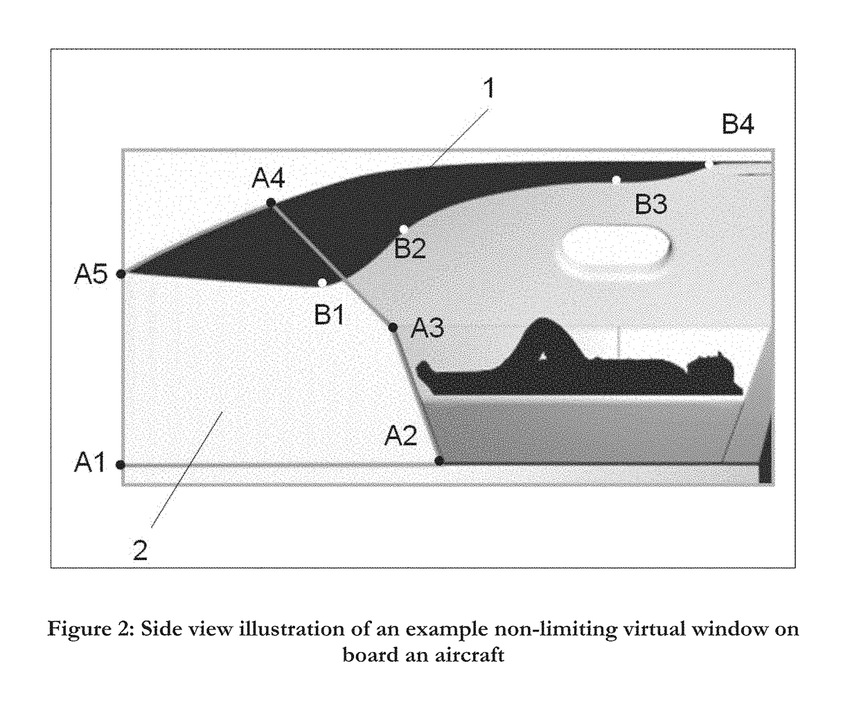 Virtual window for aircraft