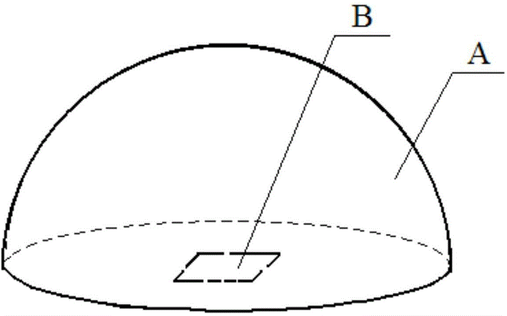 Hemispheric lens matrix terahertz wave source with novel material structure