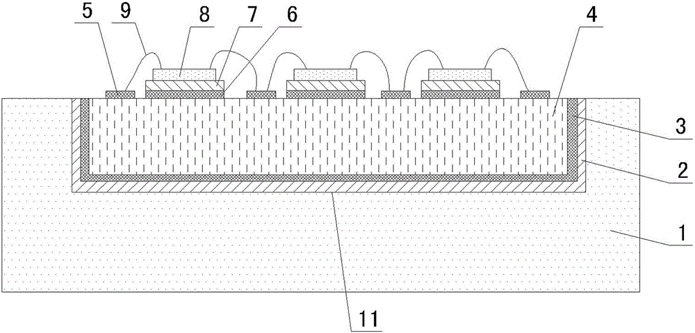 A kind of LED heat dissipation substrate and its manufacturing method