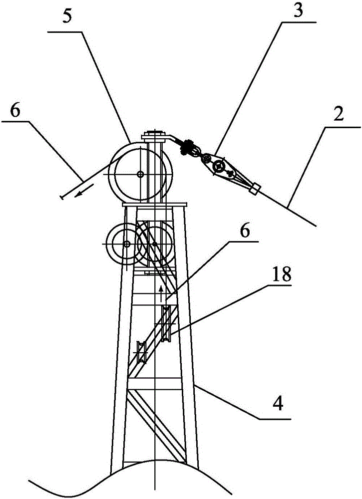 Device for achieving cable logging based on excavator