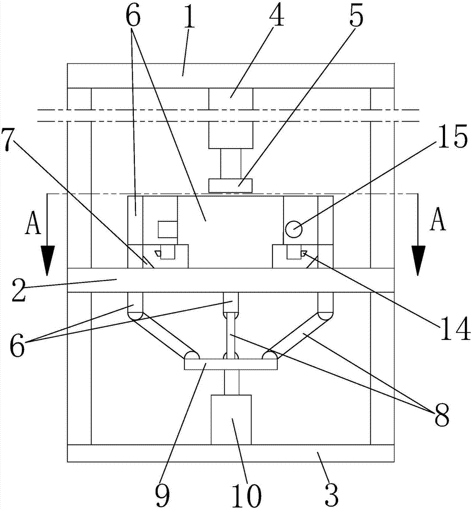 A metal sheet cutting device for wrapping the top of a square table