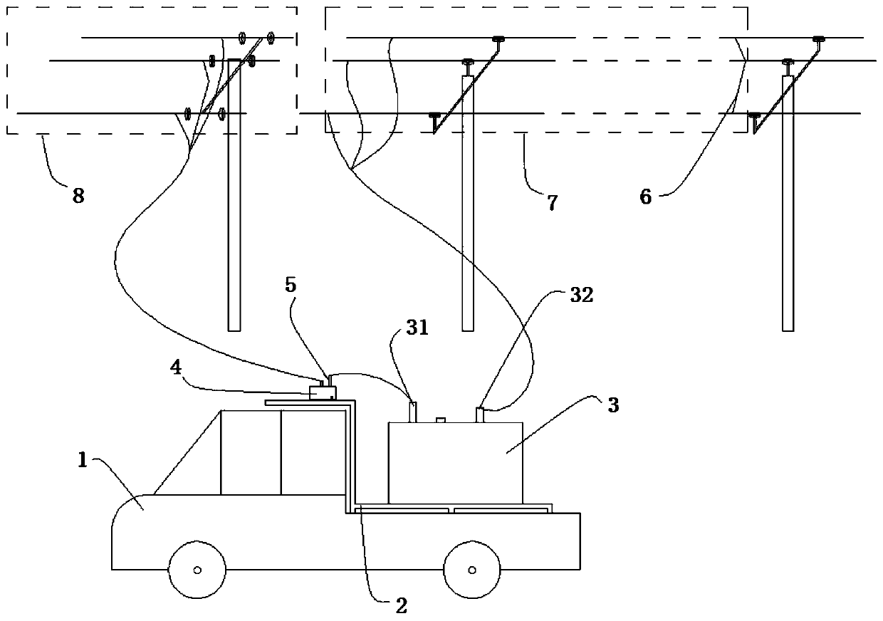 Vehicle-mounted movable alternating current ice melting device and method for power distribution network