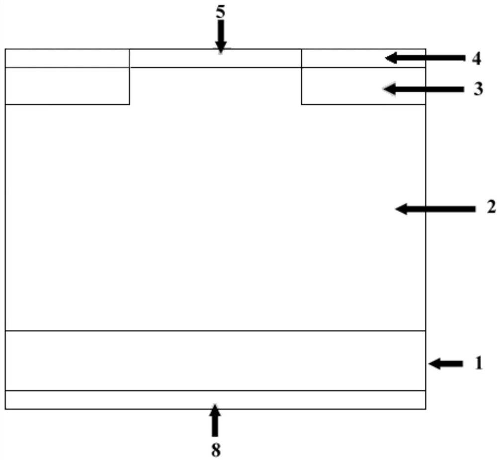 Silicon carbide MPS diode with buried layer structure and preparation method thereof