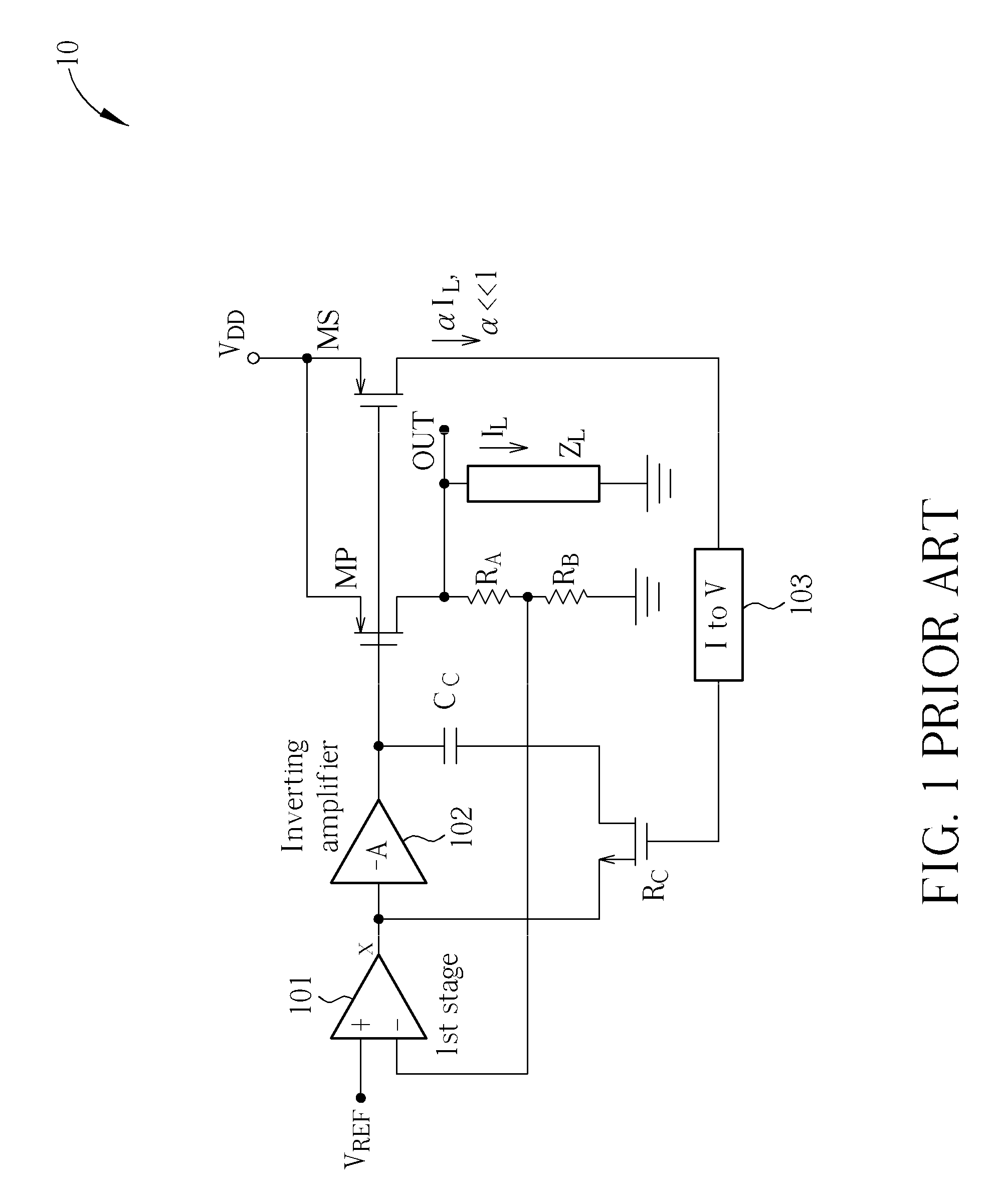 Integrated LDO with variable resistive load