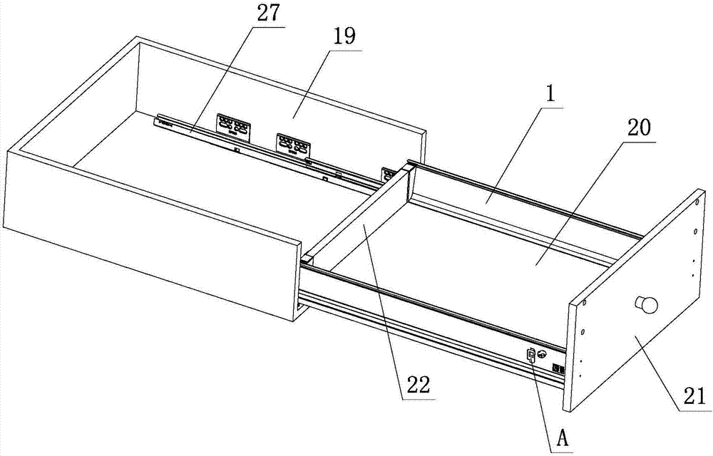 Stable connecting structure for furniture drawer and sliding rail