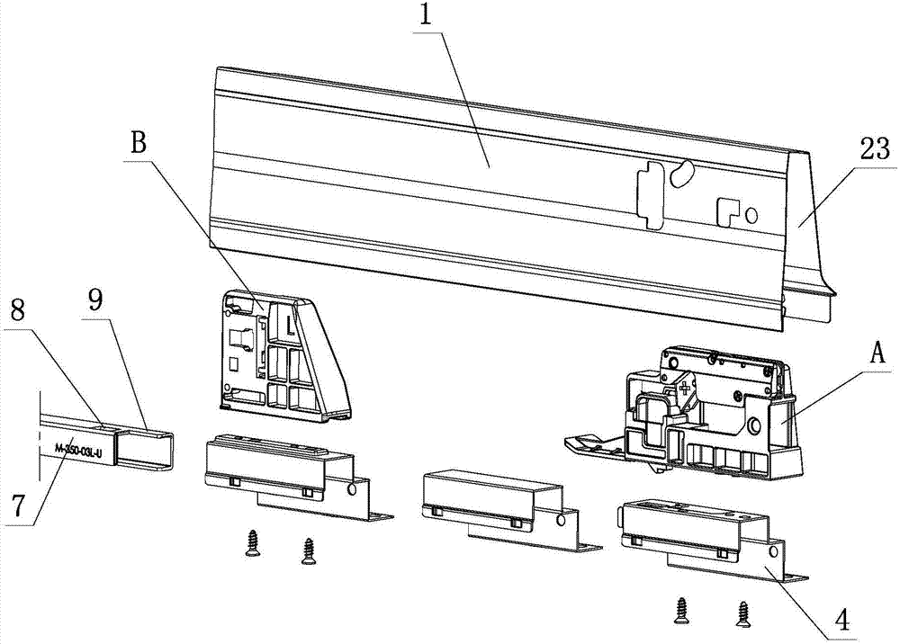 Stable connecting structure for furniture drawer and sliding rail