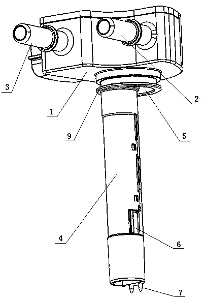 An integrated filter fuel heating and water level sensing device