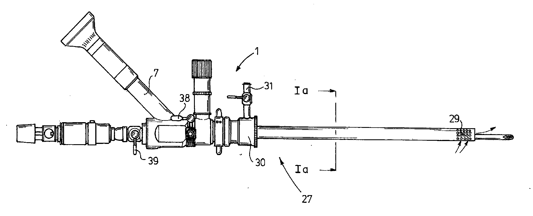 Surgical endoscopic cutting device and method for its use