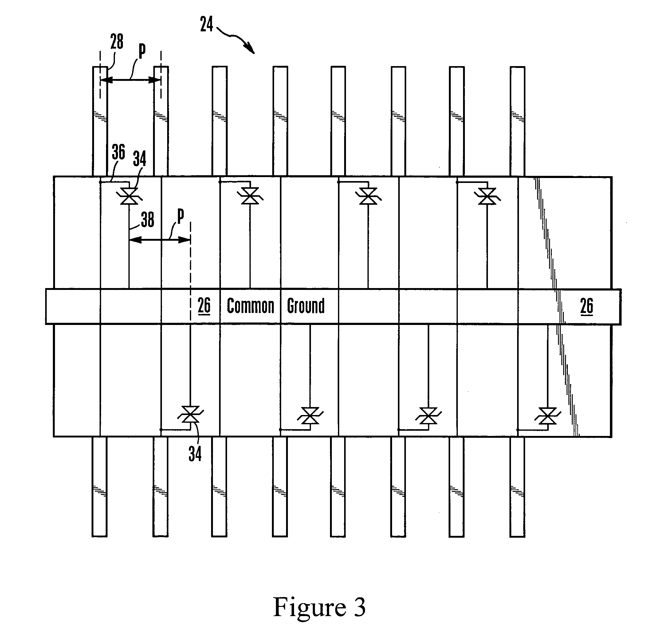 Method and system for ESD protection of balanced circuit board lines