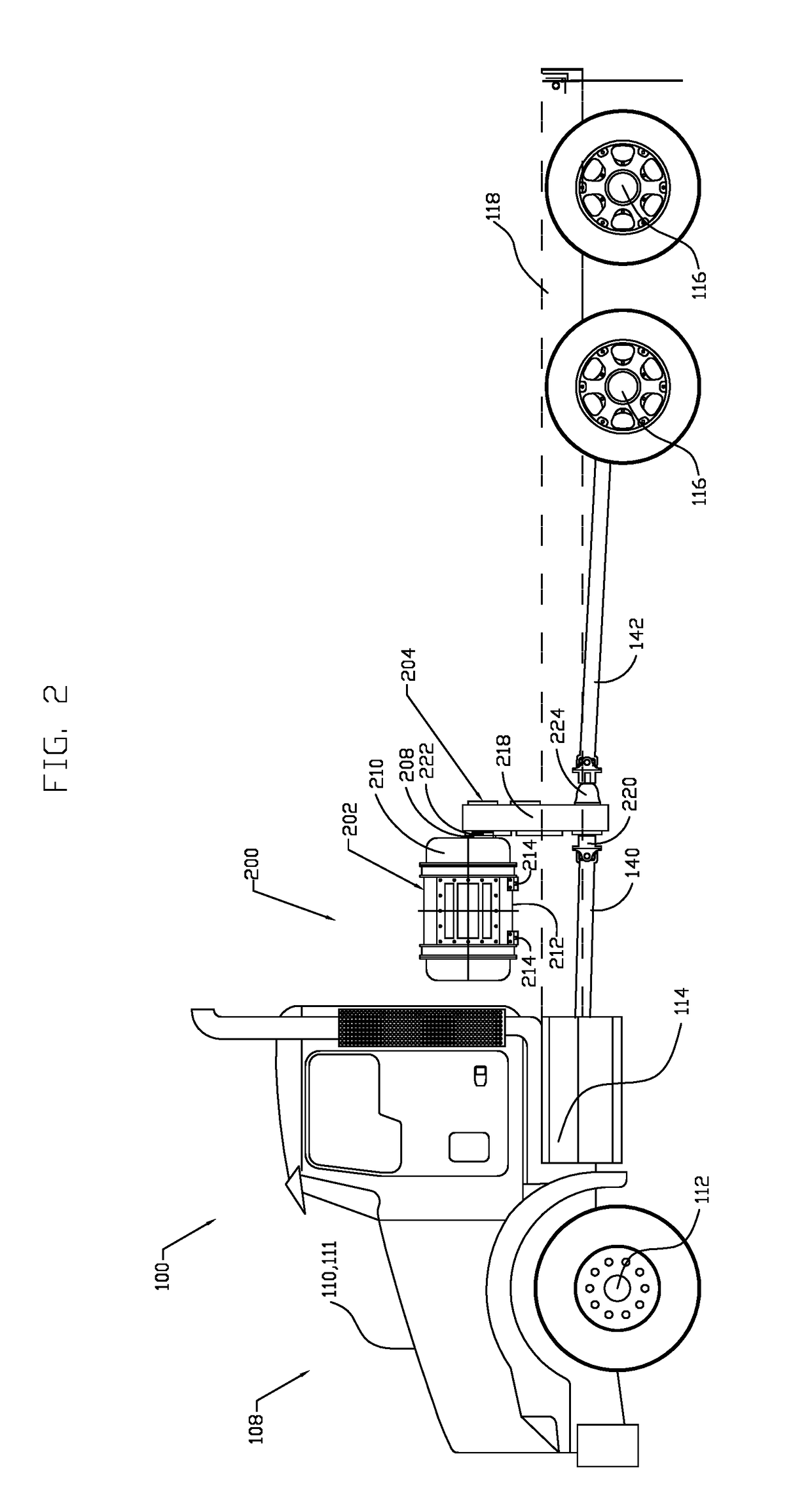 Blower drive system for a vacuum truck