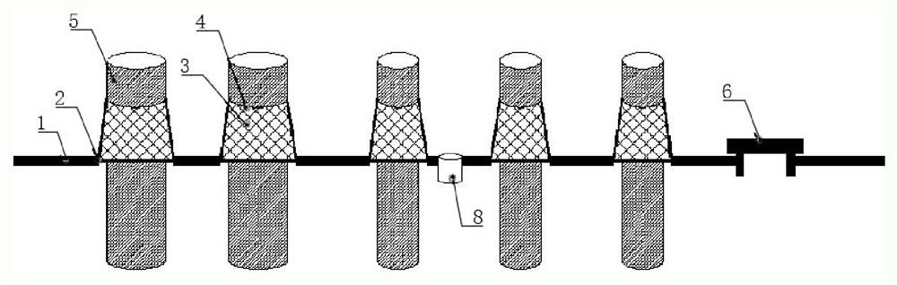 Partition plate device for separating ring network box body from inspection well and installation method of partition plate device