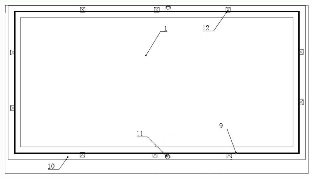 Partition plate device for separating ring network box body from inspection well and installation method of partition plate device