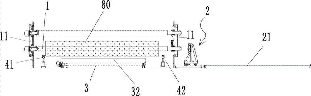 Roll unloading device and roll unloading method for winding equipment