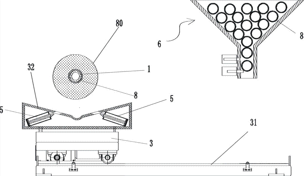 Roll unloading device and roll unloading method for winding equipment