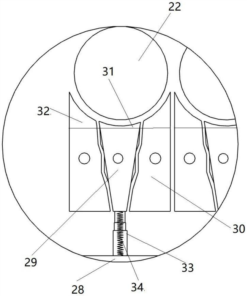 A recycled concrete crushing and screening device