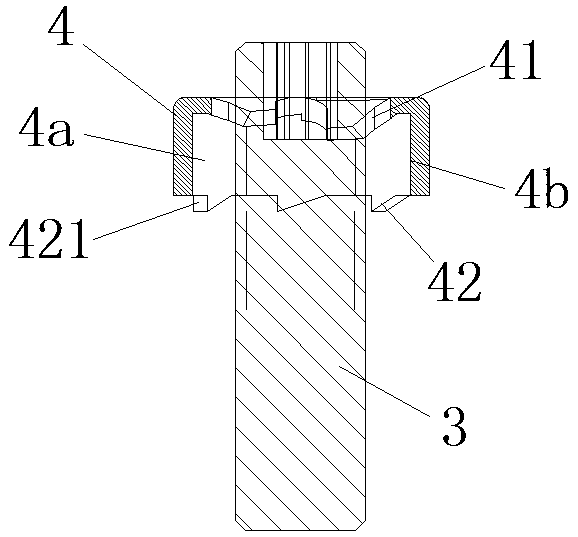 A cavity radio frequency module inductive coupling rod assembly with anti-loosening function