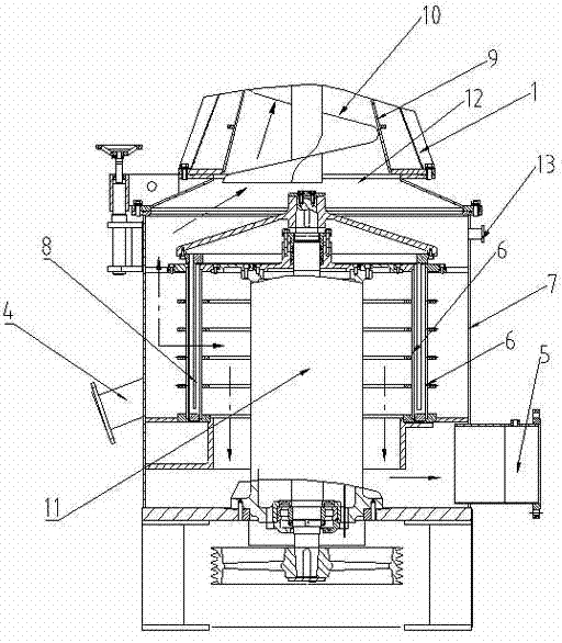 Improved intermittent type pressure pulp screening machine