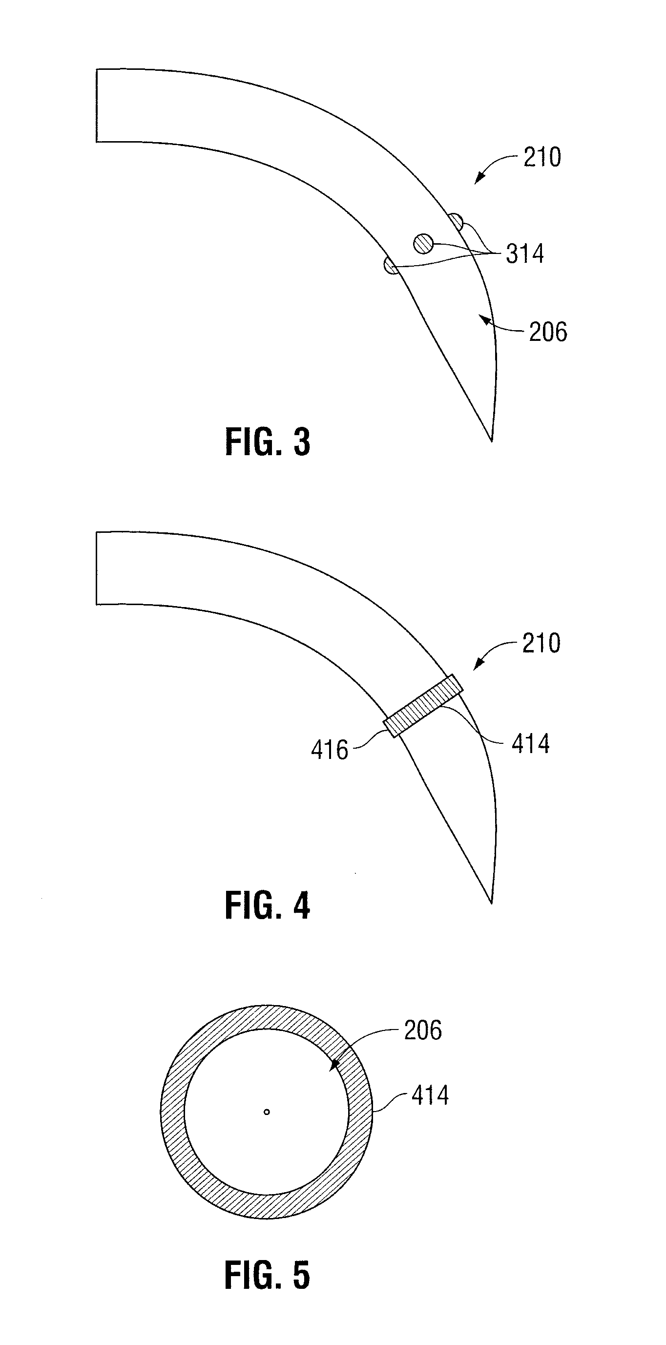 Surgical needle with reduced contact area