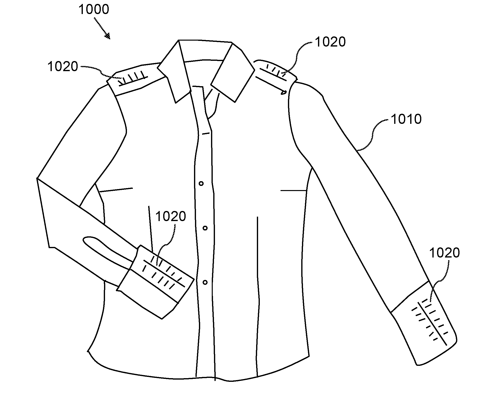 System and apparatus for clothing with embedded passive repeaters for wireless communication