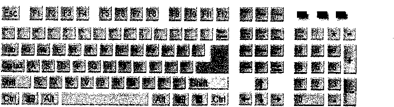 Improved touch display screen type computer keyboard input equipment and implementing method thereof