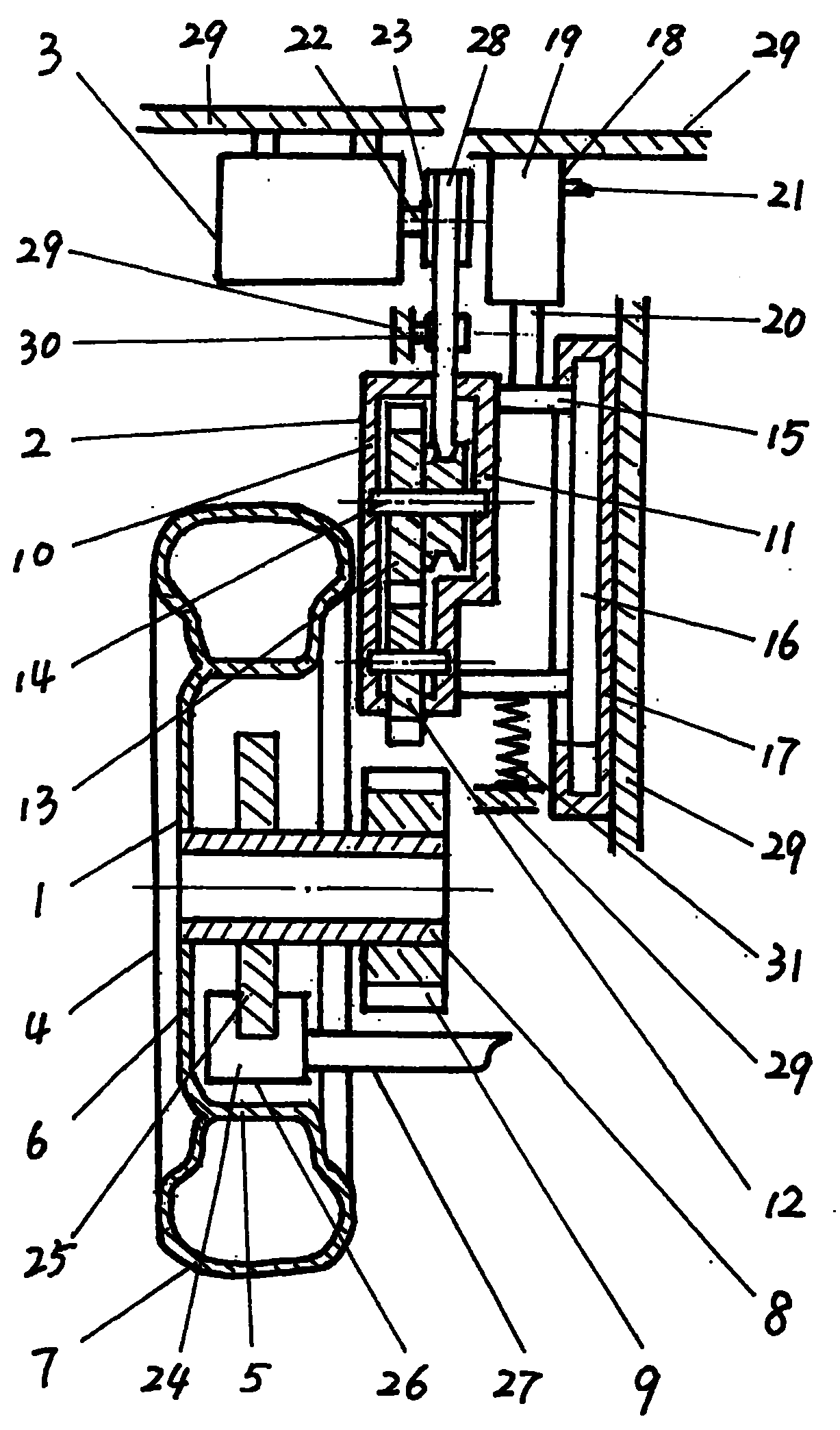 Power generation system of wheel potential energy