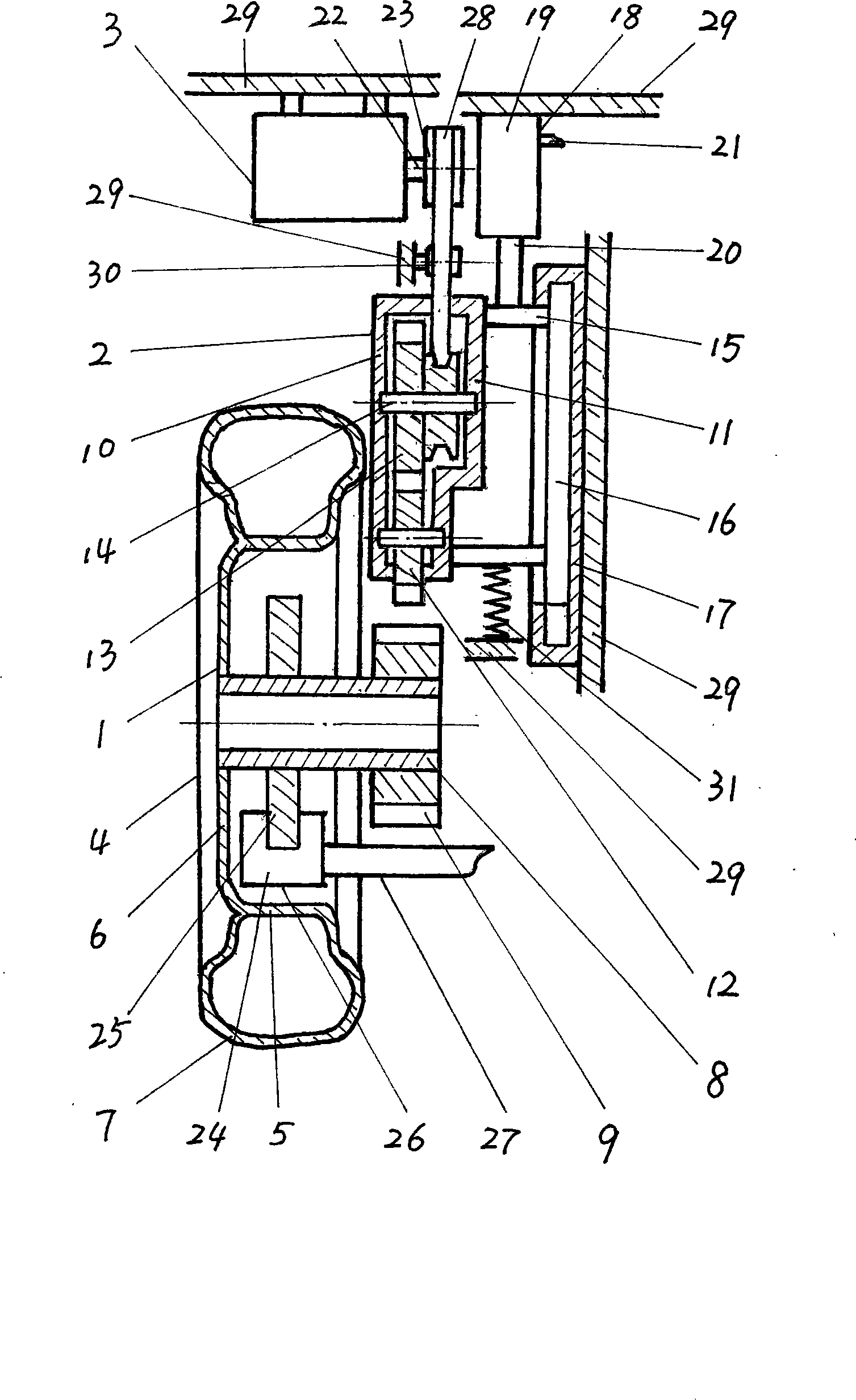 Power generation system of wheel potential energy