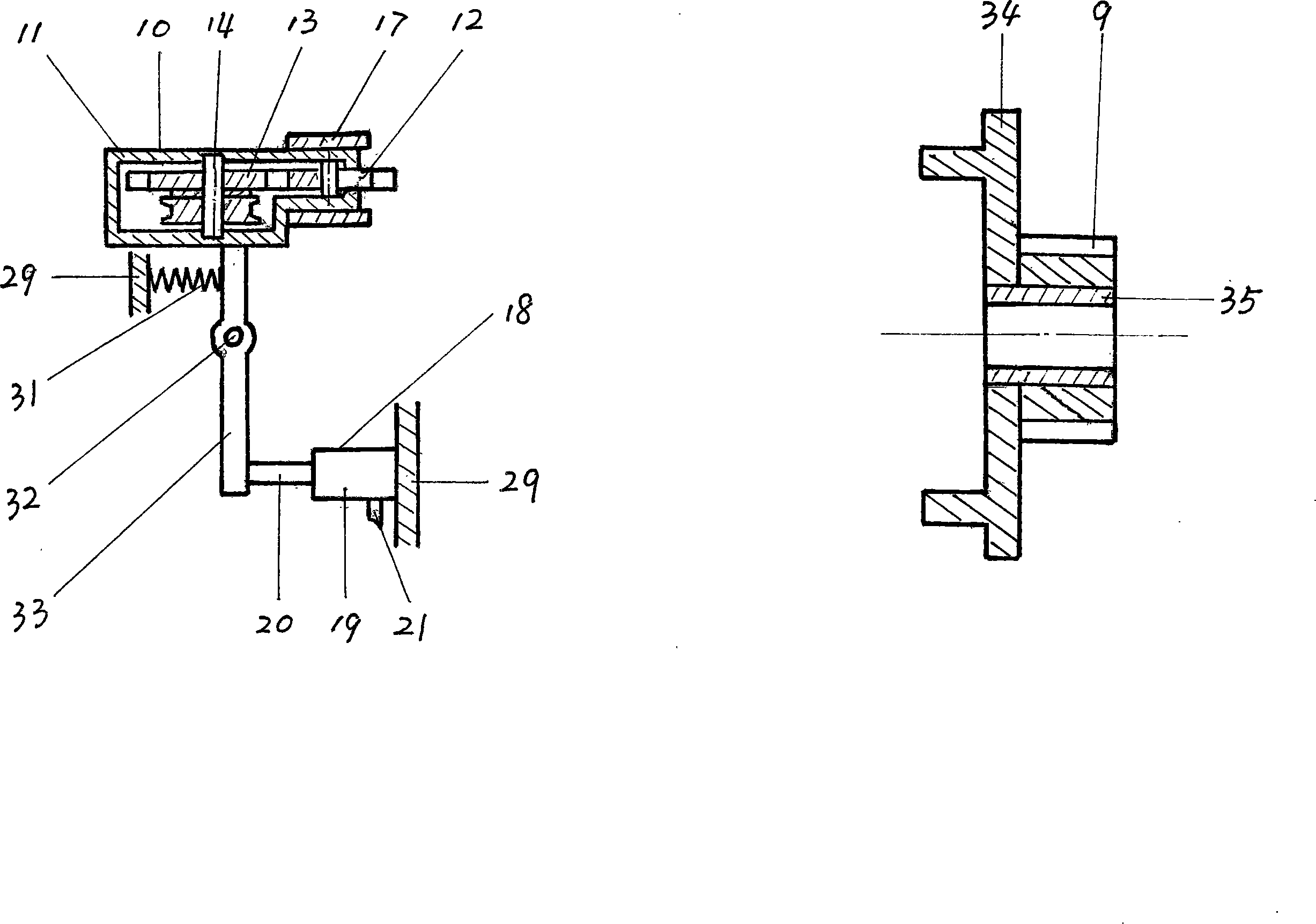 Power generation system of wheel potential energy