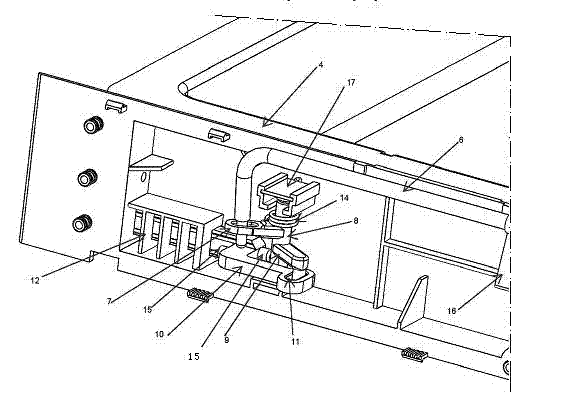 Medical cart with positioning mechanism vertical to pull-out direction on drawer