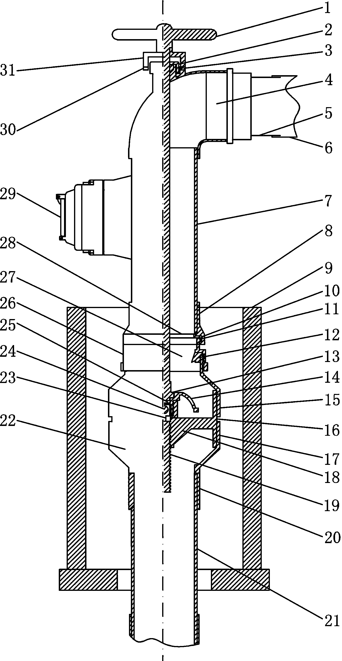 Water supply device for field pipeline irrigation