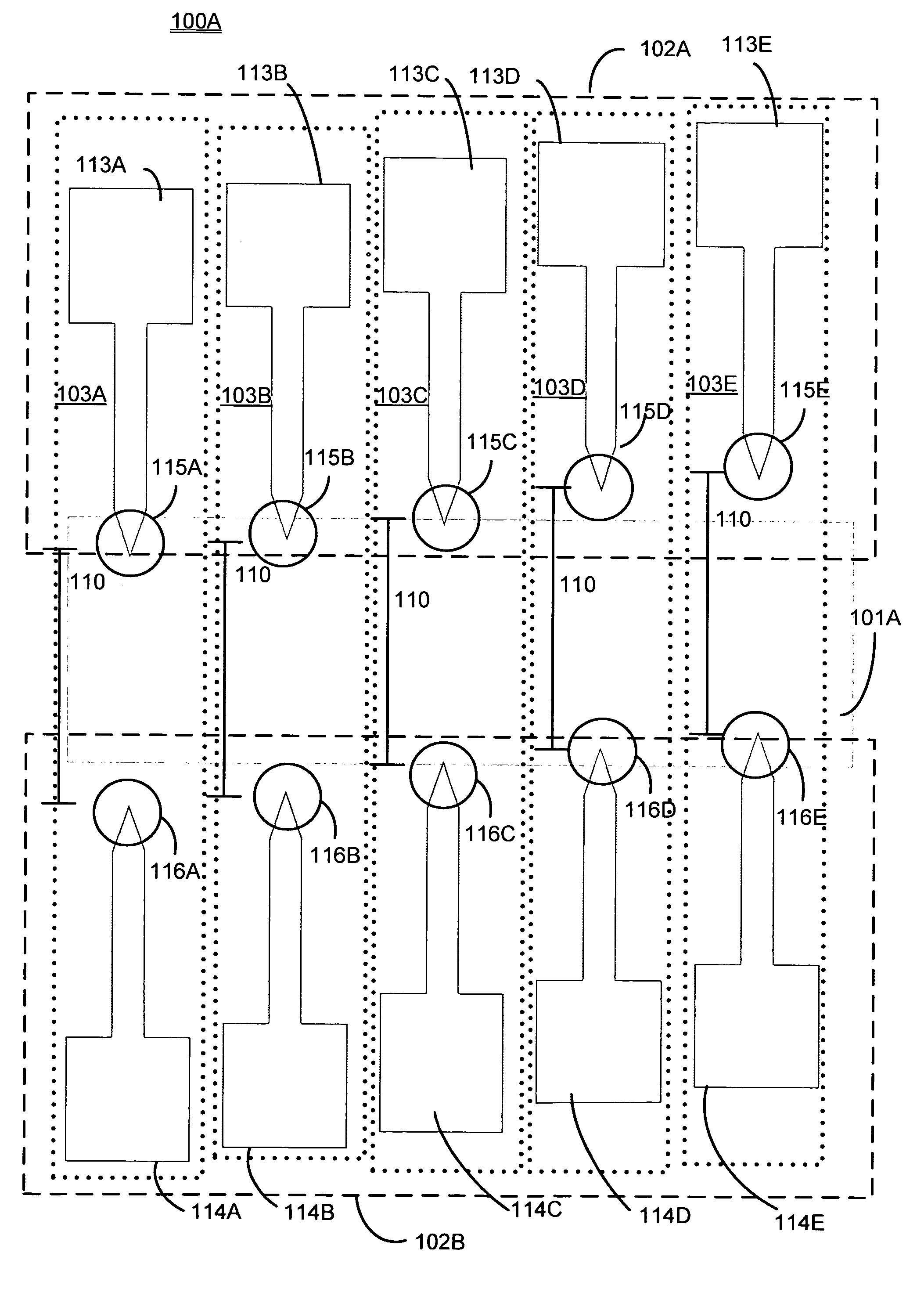 Electrical open/short contact alignment structure for active region vs. gate region