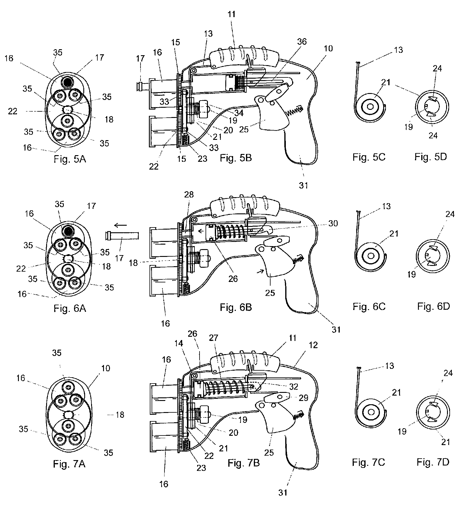 Toy multiple barrel gun