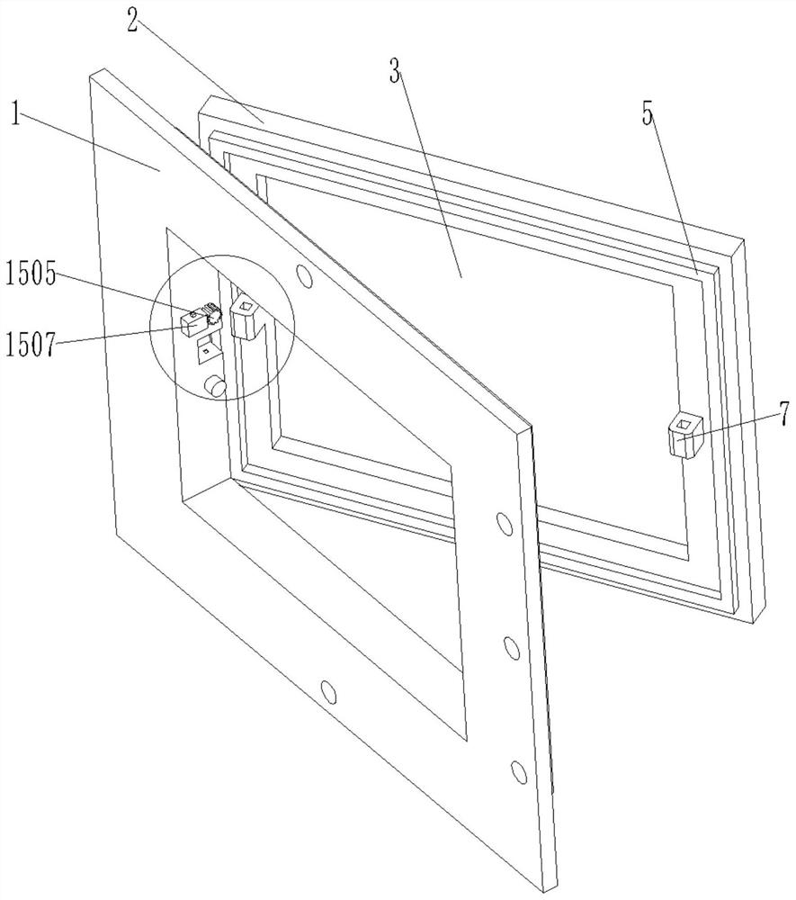 Sealing structure for protective window