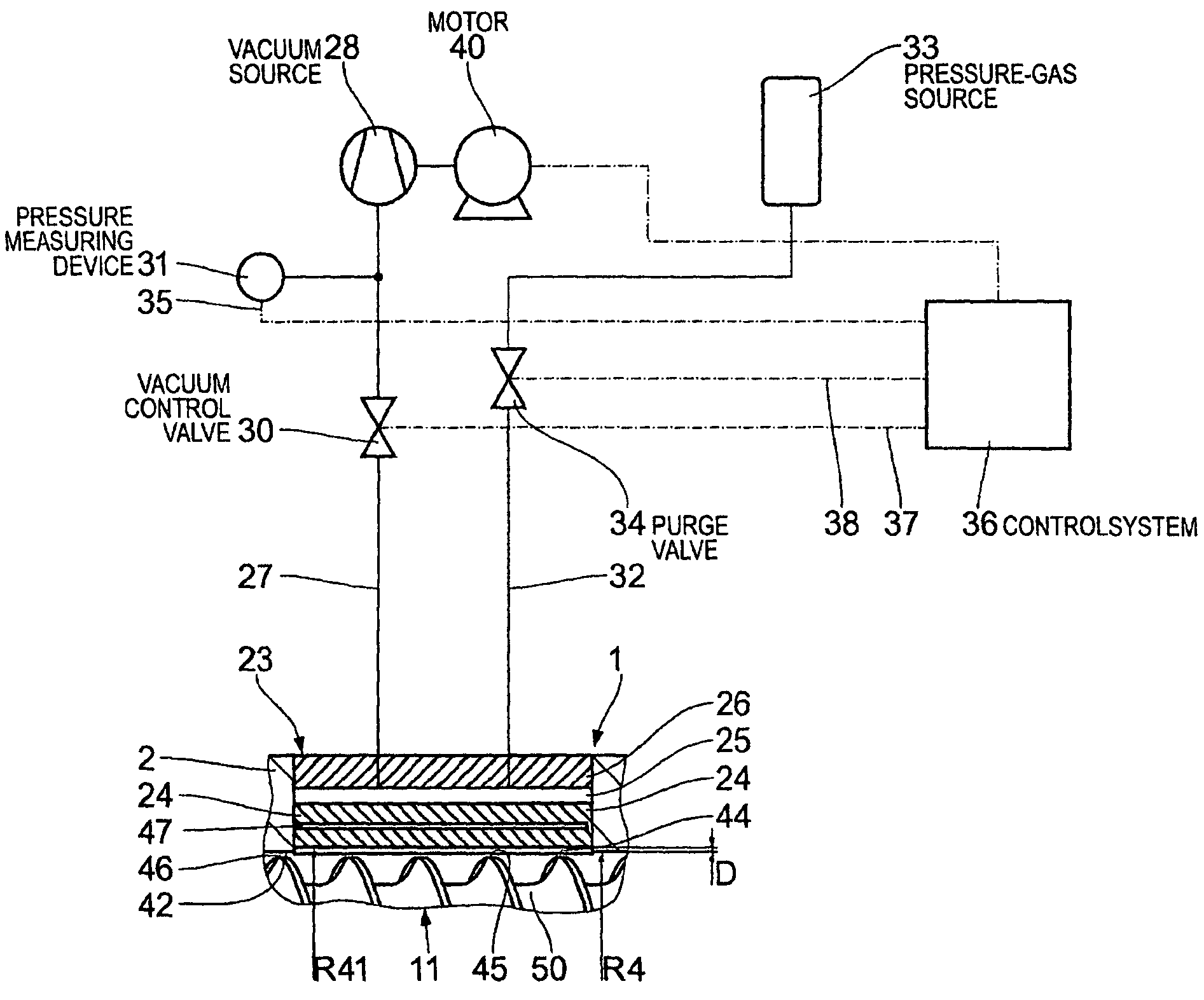 Extruder having a set back gas-permeable wall portion