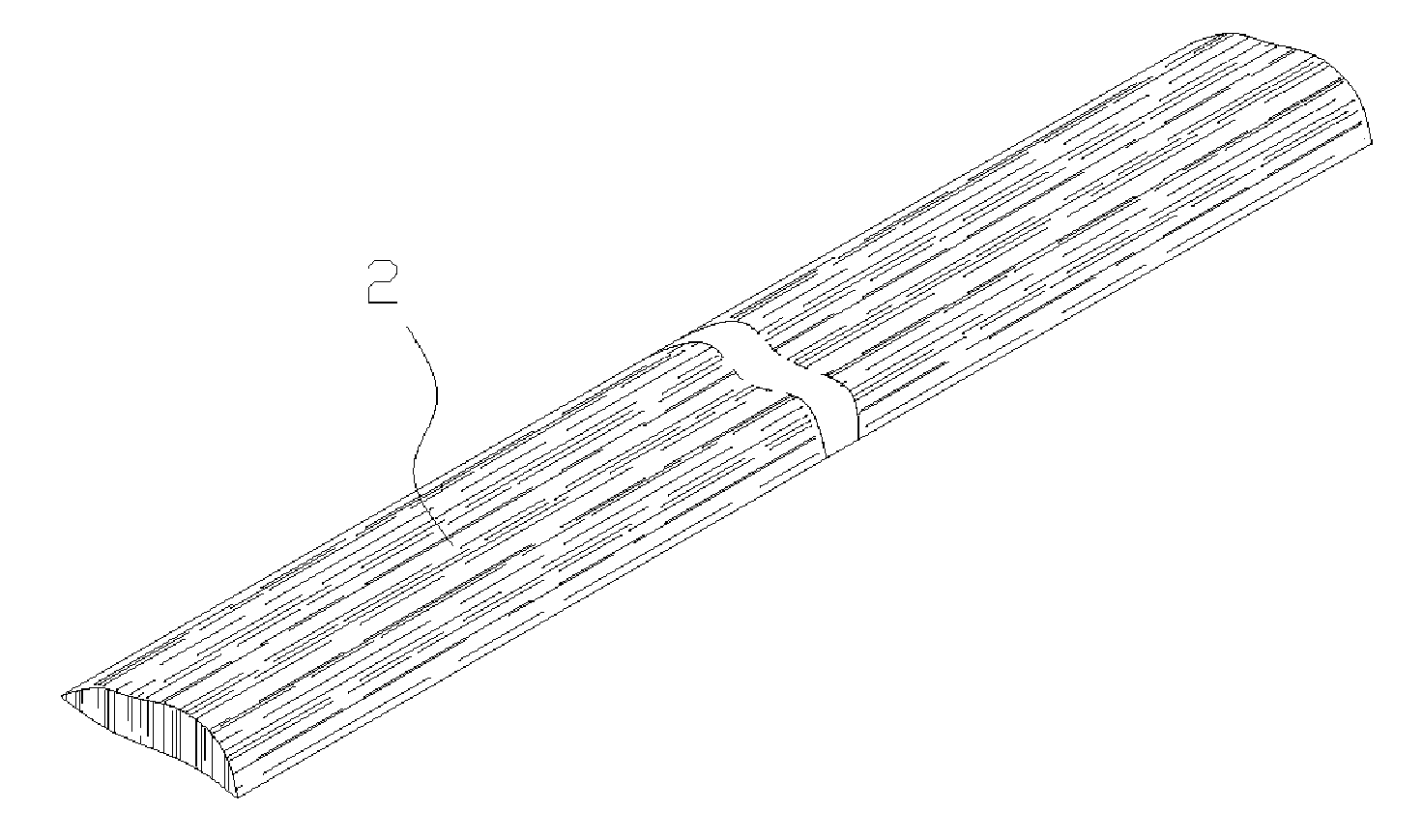 Manufacturing method of an artificial strip for imitative rattan/willow furniture and the artificial strip thereof